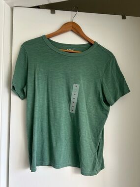 Old Navy Men's Heather Forest Green Short Sleeve Crew Tee